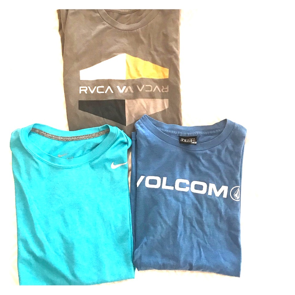 Men’s T-Shirts Size Medium & Large RVCA Nike
